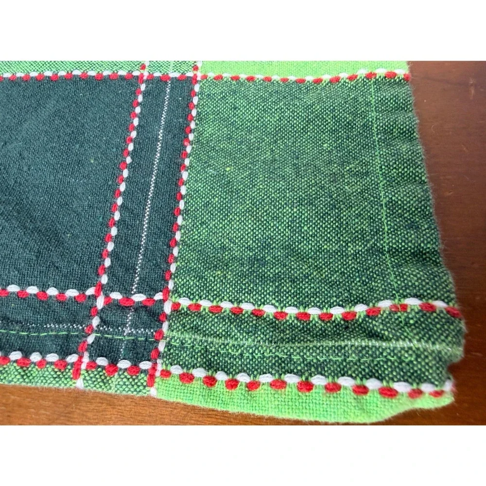 Green Plaid Napkins Christmas Set of‎ 6 Farmhouse Kitchen Cotton